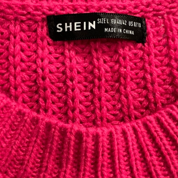 SHEIN Deep Pink Knit Sweater - Picture 3 of 5
